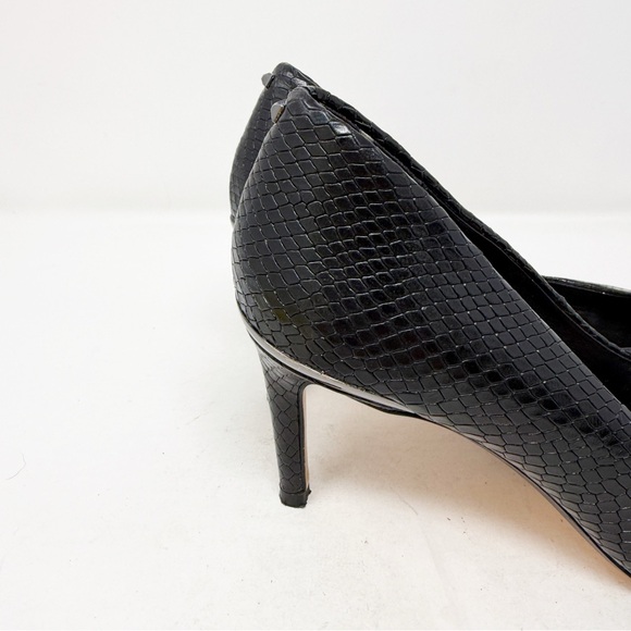 Ted Baker Black Reptile Skin Stiletto Pumps Heels Size 37 EUR / 6 US - Picture 5 of 9